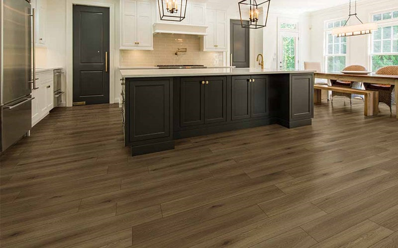 Audacity Flooring in a Kitchen featuring Dining Area for Family Gatherings