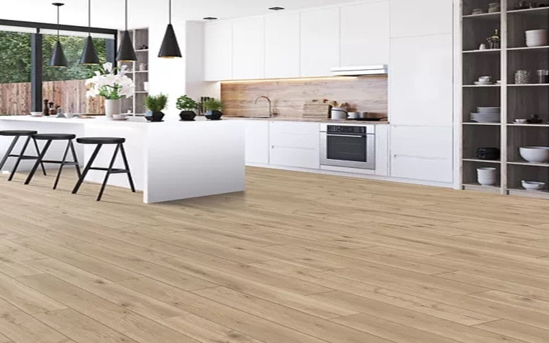 Avery Grove, Barley Oak, Resilient / Vinyl | Mohawk Flooring Kitchen Area