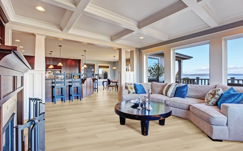 Stanton Natural Beauty 9 Flooring Oakdale Sand Luxury Living Area