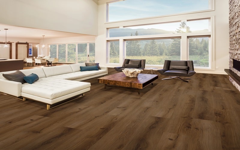 Stanton Flooring Natural Beauty 9xl Yukon Auburn Modern Living Setting