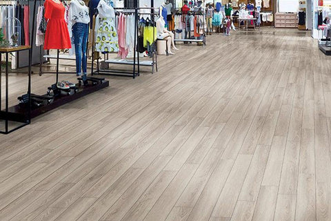 Dove White Pewter Oak Dryback LVT - Floor Depot