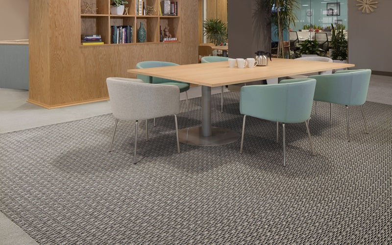 Mohawk Group Broadloom Collection Remastered In A Modern Dining Area Setting