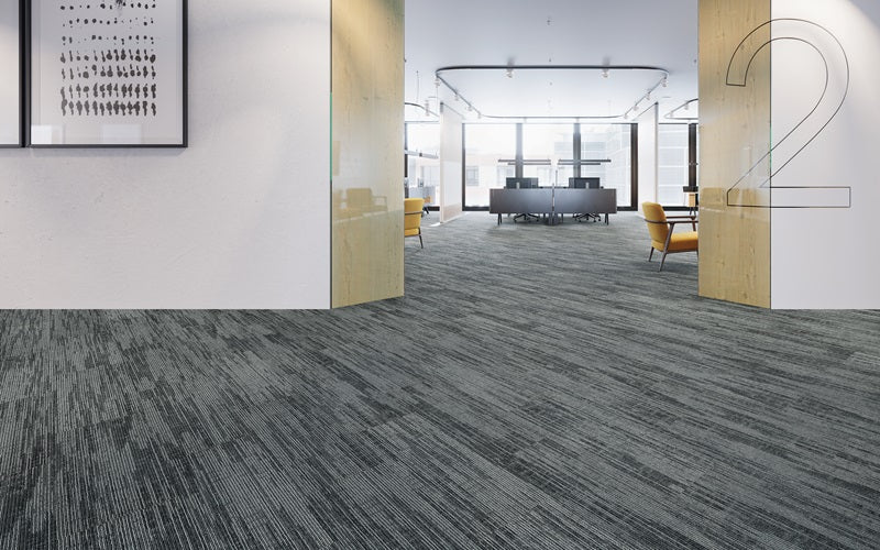 Mohawk Group Carpet Tile Collection Infinite Impact In An Entry Way to Office Setting