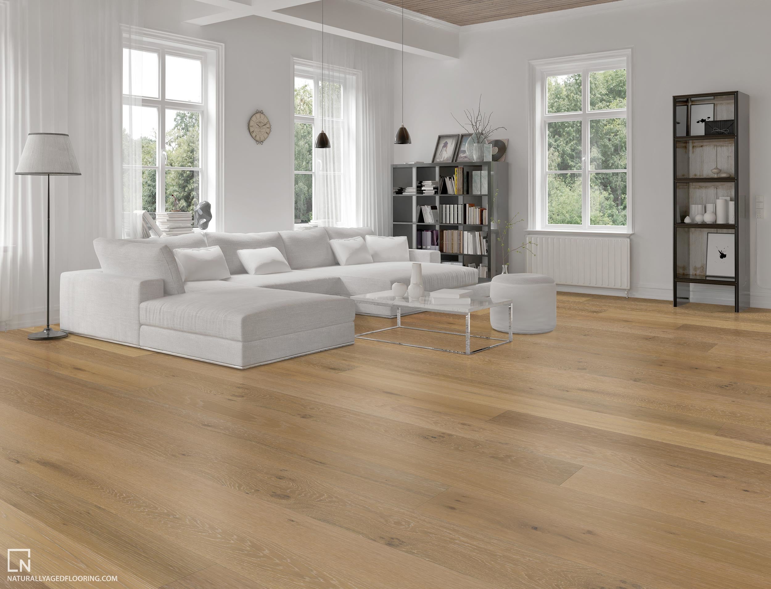 Naturally Aged Flooring Medallion 91204-02 Nutmeg 7 1/2" x Varying Length Engineered Hardwood (30.90 SF/Box)