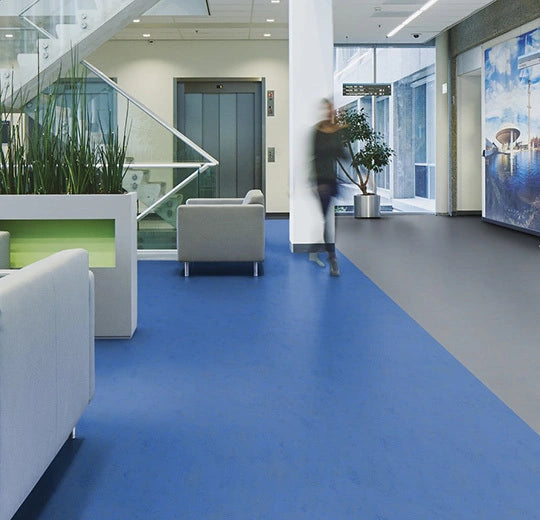 Forbo Marmoleum Decibel Acoustic Linoleum 373935 3.5 mm Blue Glow Sheet (78.74" Width)