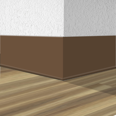 Shaw Vinyl Wall Base 5935M-43 Bison 4" x 4' Pieces (30 Pcs. / Box) by .080' Cove (with Toe)