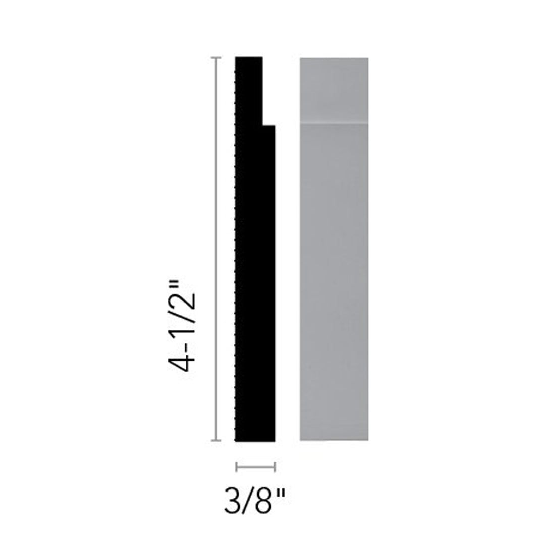 Flexco Base Sculpture Bliss Charcoal 4 1/2" x 8' by 3/8"