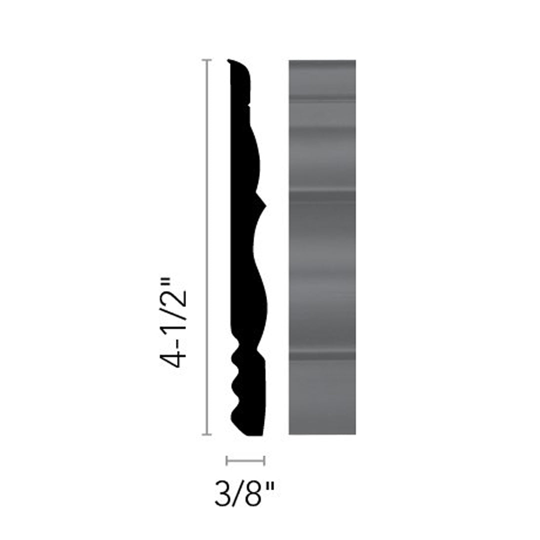 Flexco Base Sculpture Charisma Jojoba 4 1/2" x 40' by 3/8"