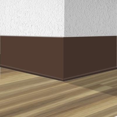 Shaw Rubber Wall Base 5925M-90 Espresso 4" x 120' Roll  by 1/8" Straight (Toeless)
