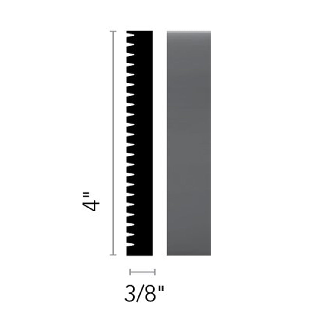 Flexco Base Sculpture Icon Graphite 4" x 8' by 3/8"