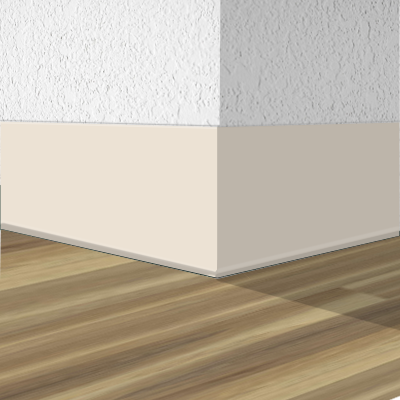 Shaw Rubber Wall Base 5915M-74 Ivory 4" x 4' Pieces (30 Pcs. / Box) by 1/8" Straight (Toeless)