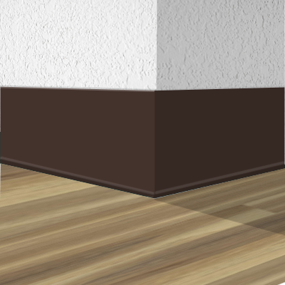 Shaw Rubber Wall Base 5915M-64 Java 4" x 4' Pieces (30 Pcs. / Box) by 1/8" Straight (Toeless)