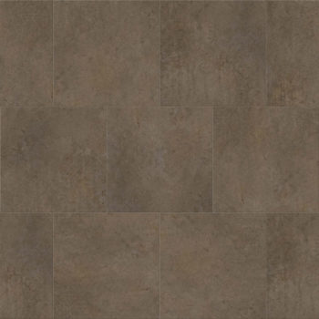 Metroflor Deja New Smooth Concrete Solid Vinyl Tile (LVT) DN123807 Umber 24" x 24" (36 SF/Box)