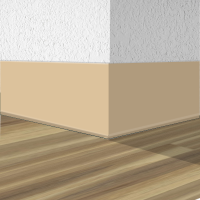 Shaw Vinyl Wall Base 5935M-48 Natural 4" x 4' Pieces (30 Pcs. / Box) by .080' Cove (with Toe)