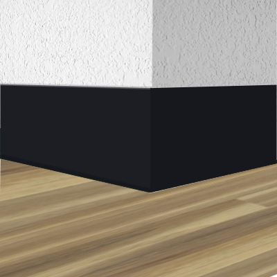 Shaw Rubber Wall Base 5915M-01 Onyx 4" x 4' Pieces (30 Pcs. / Box) by 1/8" Straight (Toeless)