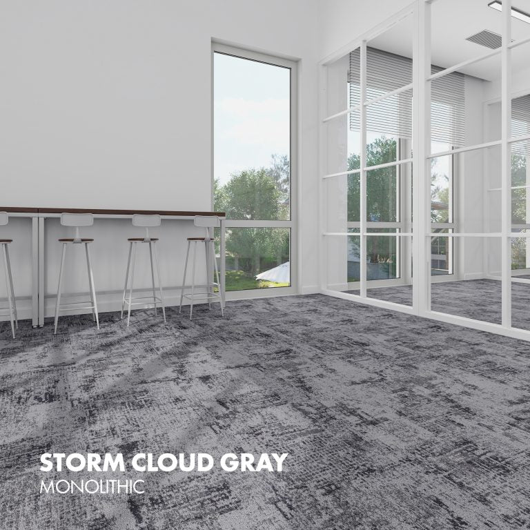 Kraus Organic Storm Cloud Gray 19.7" x 19.7" Carpet Tile (53.82 SF/Box)