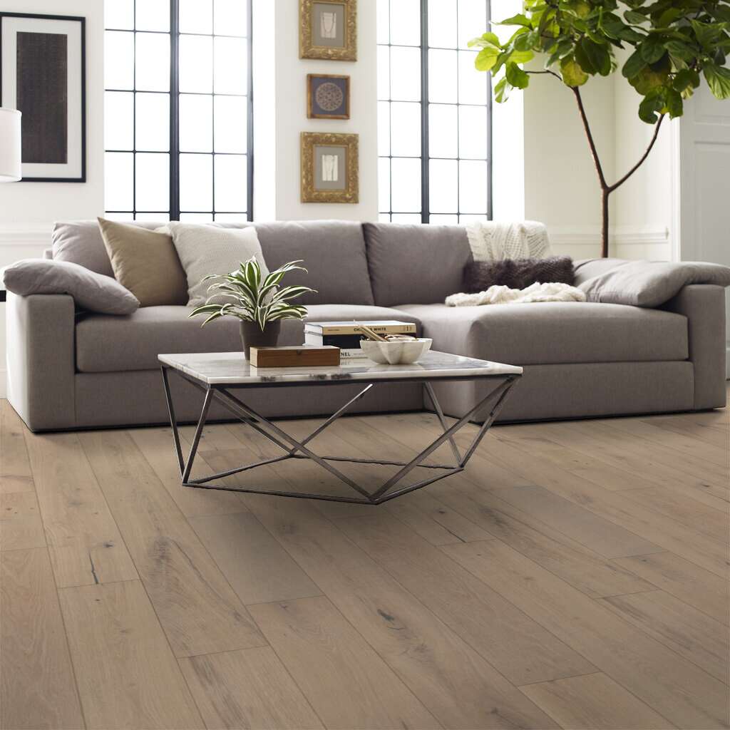 Shaw Castlewood Oak Sw485-01070 Renaissance 7.48" Wide X Random Lengths Engineered Brushed White Oak Hardwood Flooring (31.09 Sf/Box)