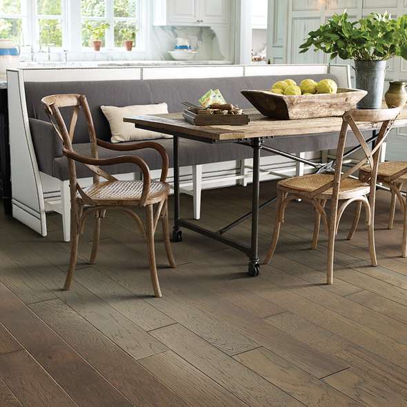 Shaw Mineral King 5" Wide X Random Lengths SW558-05003 Crystal Cave Engineered Wire Brushed Hickory Hardwood Flooring (23.66 Sf/Box) (Market Place)