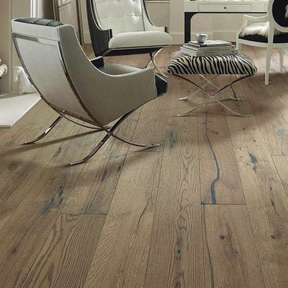 Shaw Reflections White Oak Sw661-05048 Wilderness 7" Wide X Random Lengths Engineered Wire Brushed White Oak Hardwood Flooring (23.58 Sf/Box)