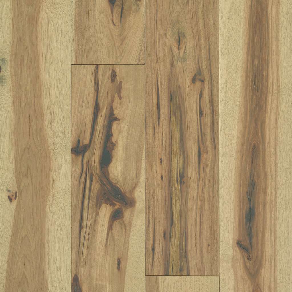 Shaw Reflections Hickory Sw673-01033 Luminous Engineered Wire Brushed Hickory Hardwood Flooring (Partial Piece - Sample)