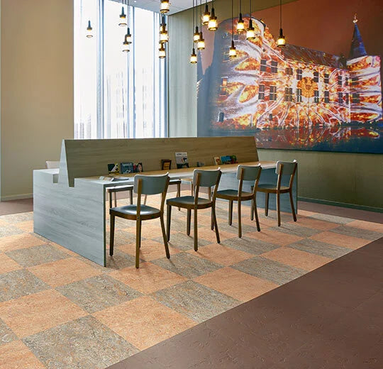 Forbo Marmoleum Modular Tile T3407-156374 Donkey Island 9.8" x 19.69" Linoleum Tile Flooring (53.82 SF/Box)