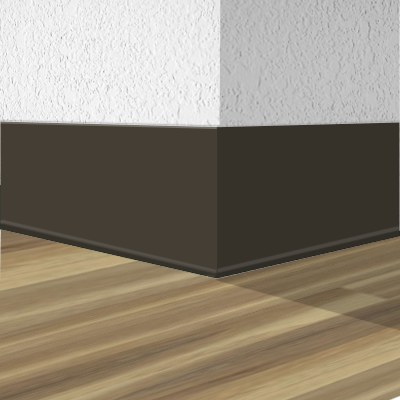 Shaw Vinyl Wall Base 5935M-94 Umber 4" x 4' Pieces (30 Pcs. / Box) by .080' Cove (with Toe)