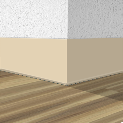Shaw Vinyl Wall Base 5935M-23 Wheat 4" x 4' Pieces (30 Pcs. / Box) by .080' Cove (with Toe)