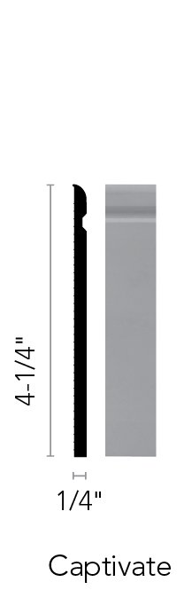 Flexco Base Sculpture Captivate Meridian Bone 4 1/4" x 8' by 1/4"