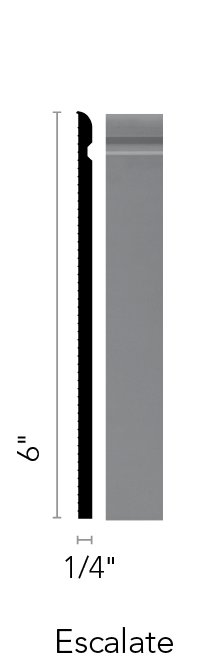 Flexco Base Sculpture Escalate Cinereous 6" x 8' by 1/4"