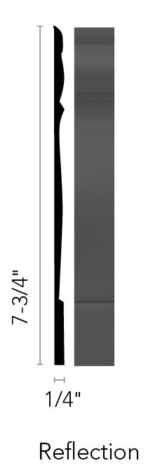 Flexco Base Sculpture Reflection Camouflage 7 3/4" x 40' by 1/4"