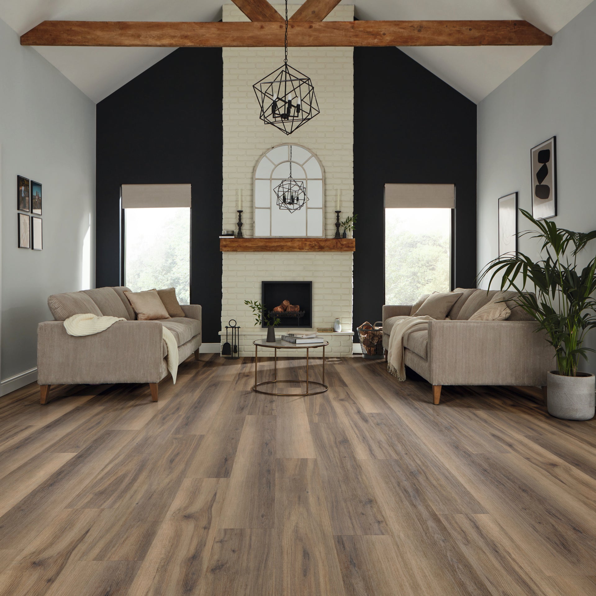 Karndean Korlok Reserve Smoked American Maple RCP6545 Dark Brown Wood Plank 7" x 48"