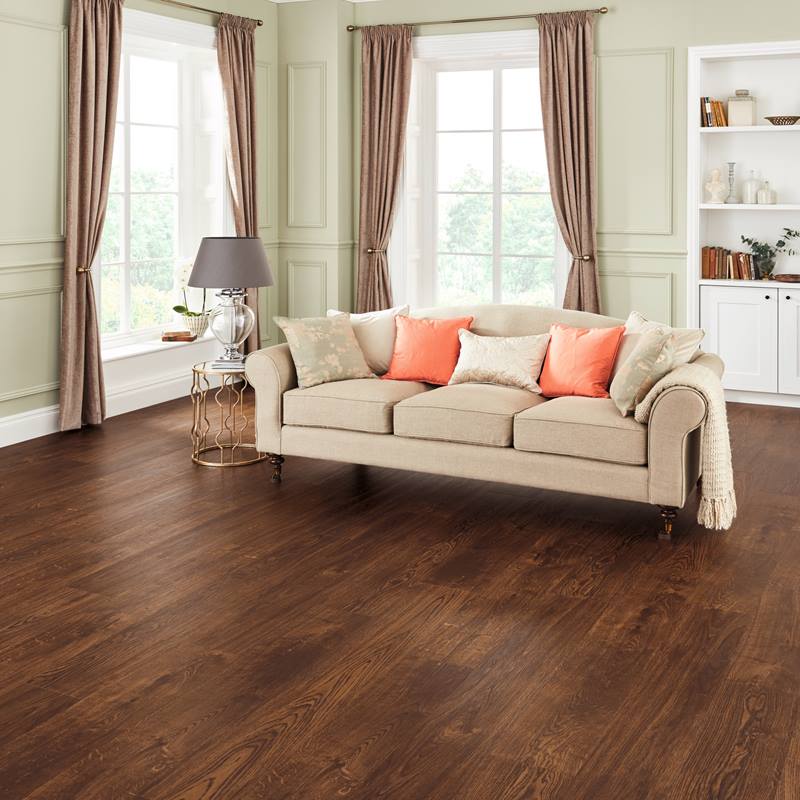 Karndean Korlok Select Cathedral Oak RKP8114 Dark Brown Wood Plank 9" x 56"