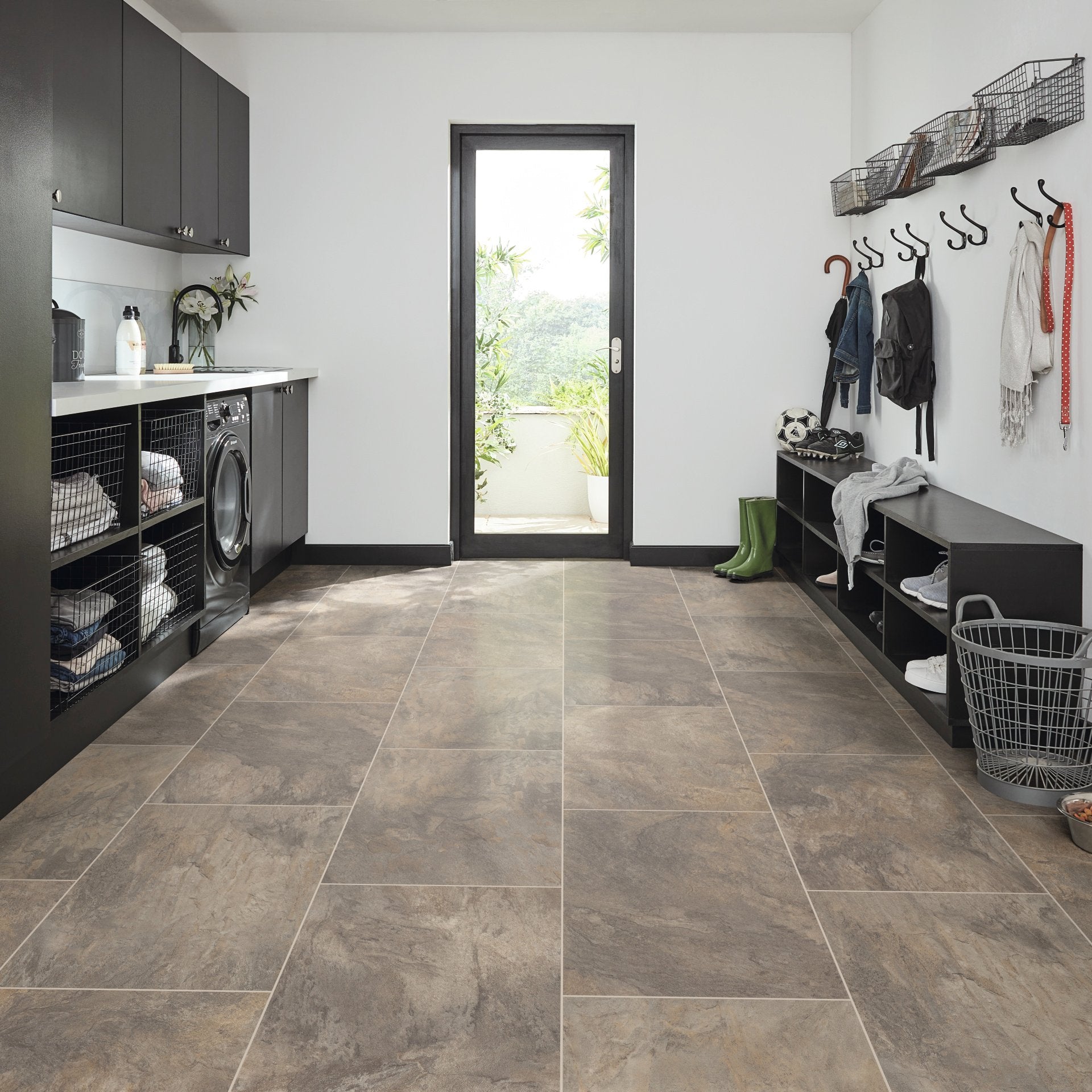 Karndean Korlok Select Mountain Slate RKT3003-G Dark Brown Stone Tile 18" x 24"