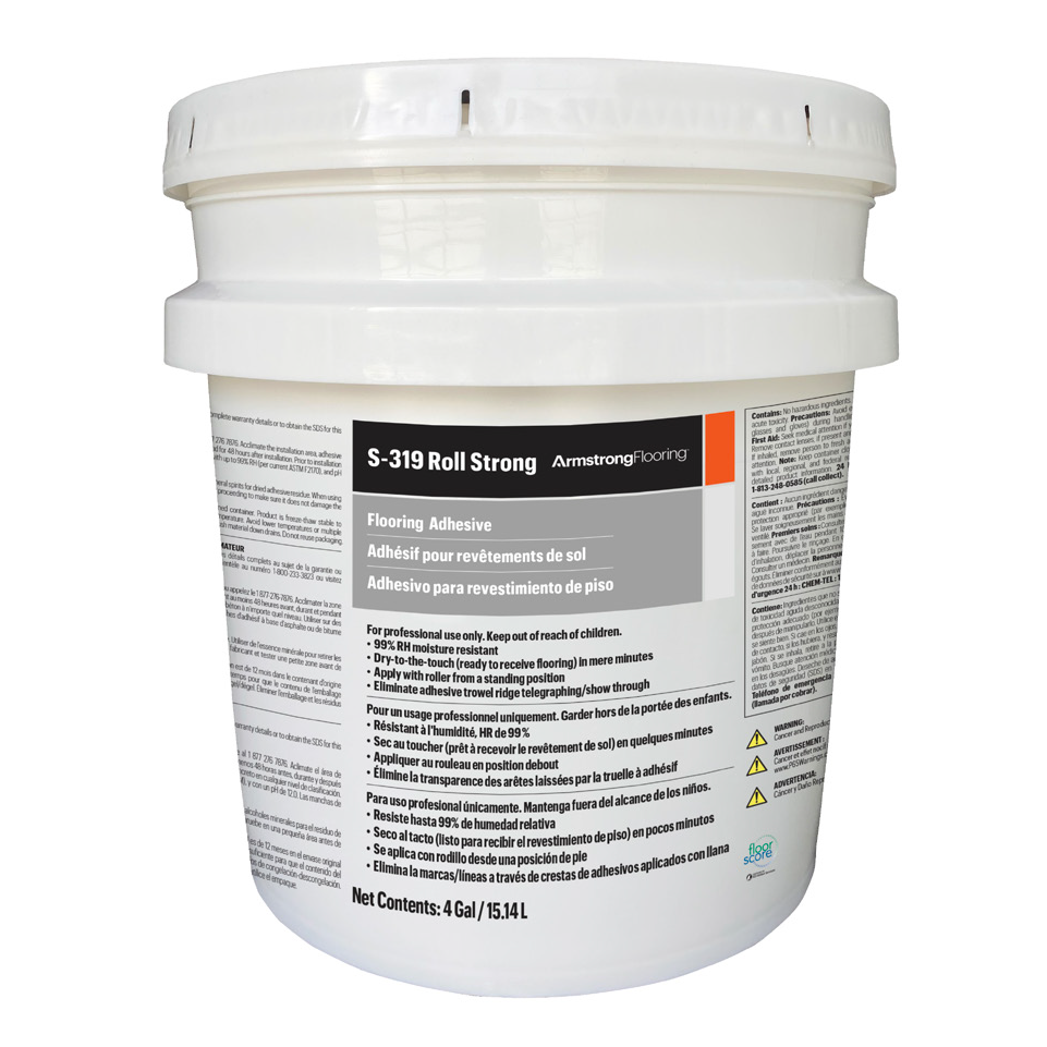 Armstrong Roll Strong S-319 Luxury Vinyl Tile Adhesive 4 Gallon (1,200 – 1,600 sq. ft.)