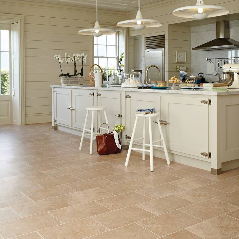 Karndean Knight Tile Gluedown ST12 Bath Stone 12" x 18" (36.0 SF/Box)