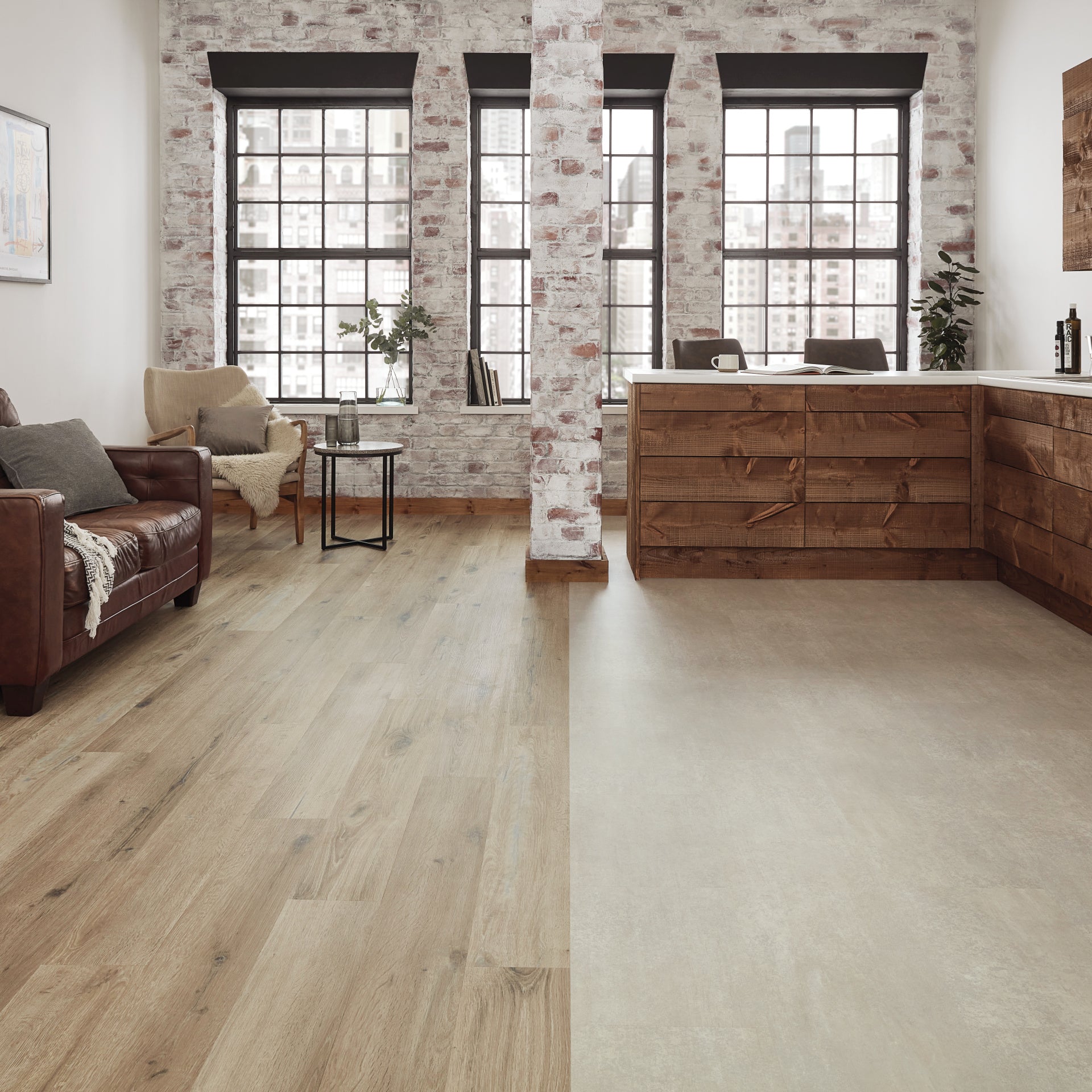 Karndean Knight Tile Gluedown KP144 Washed Character Oak Vinyl Tile 6" x 36" (29.53 SF/Box)