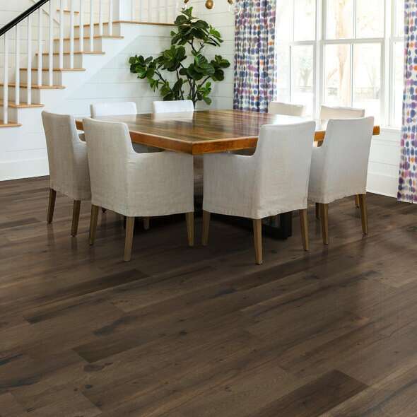 Shaw Reflections Hickory Sw673-09023 Majestic 7" Wide X Random Lengths Engineered Wire Brushed Hickory Hardwood Flooring (23.58 Sf/Box)