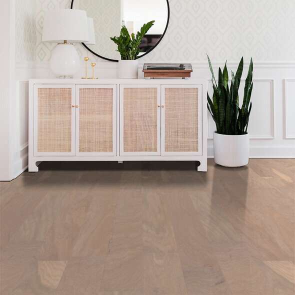 Shaw Villa Sw705-01074 Limestone 6 3/8" Wide X Random Lengths Smooth White Oak Hardwood Flooring