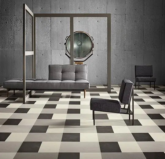 Forbo Marmoleum Modular Tile T3707-153203 Black Hole 19.69" x 19.69" Linoleum Tile Flooring (53.82 SF/Box)