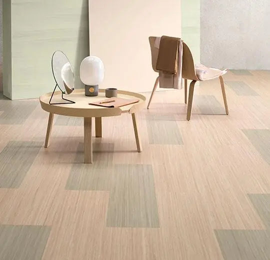 Forbo Marmoleum Modular Tile T5230-168297 White Wash 39.37" x 9.84" Linoleum Tile Flooring (32.29 SF/Box)