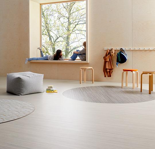 Forbo Marmoleum Linear Striato 5248 Urban Silver Linoleum Sheet Flooring (79" Width)