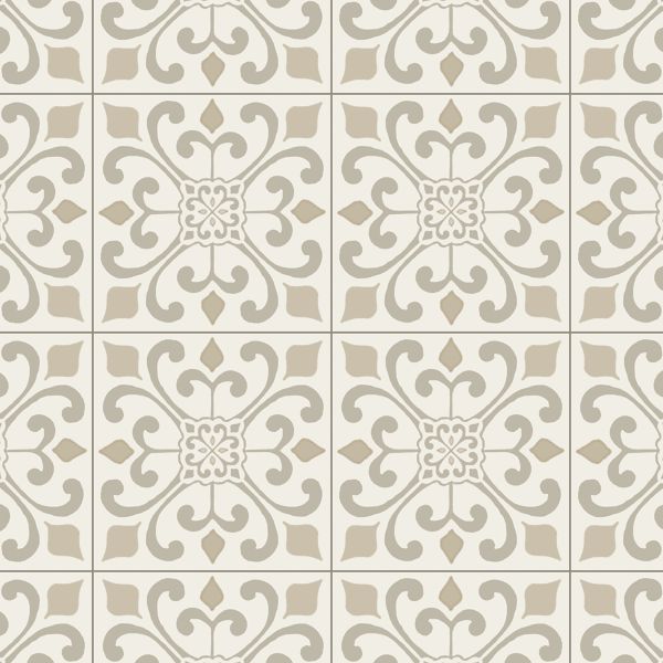 Armstrong Amador Medallion Creme B3381 CushionStep Better Vinyl Sheet Floors 12'