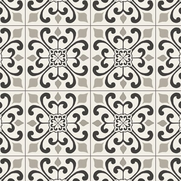 Armstrong Amador Medallion Heirloom Gray B3383 CushionStep Better Vinyl Sheet Floors 12'