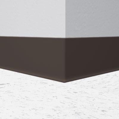 Flexco Vinyl Wall Base 071 Black Brown 2.5" x 120' by 1/8" Cove (with Toe)