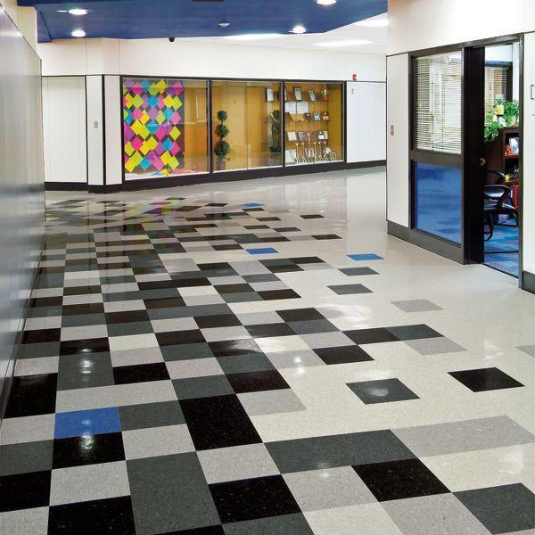 Armstrong 51910 Classic Black Standard Excelon Imperial Texture Vinyl Composition Tile VCT 12" x 12" (45 SF/Box)