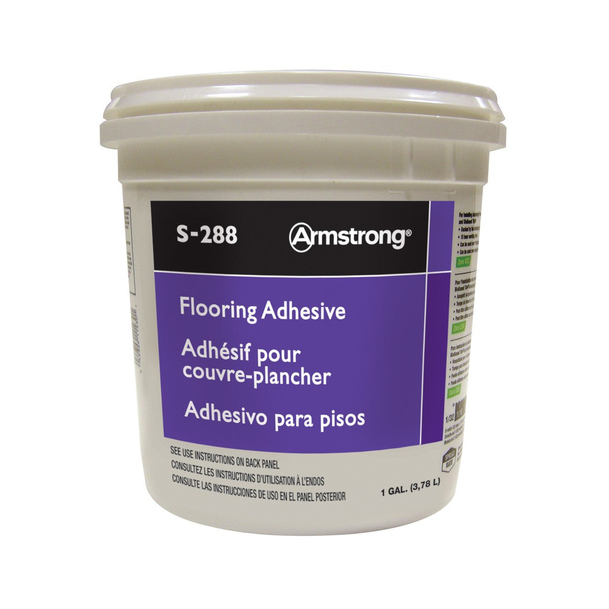 Armstrong S-288 Luxury Vinyl Tile / Sheet Flooring Adhesive 1 Gallon - Covers 250 sq. 1 Gallon