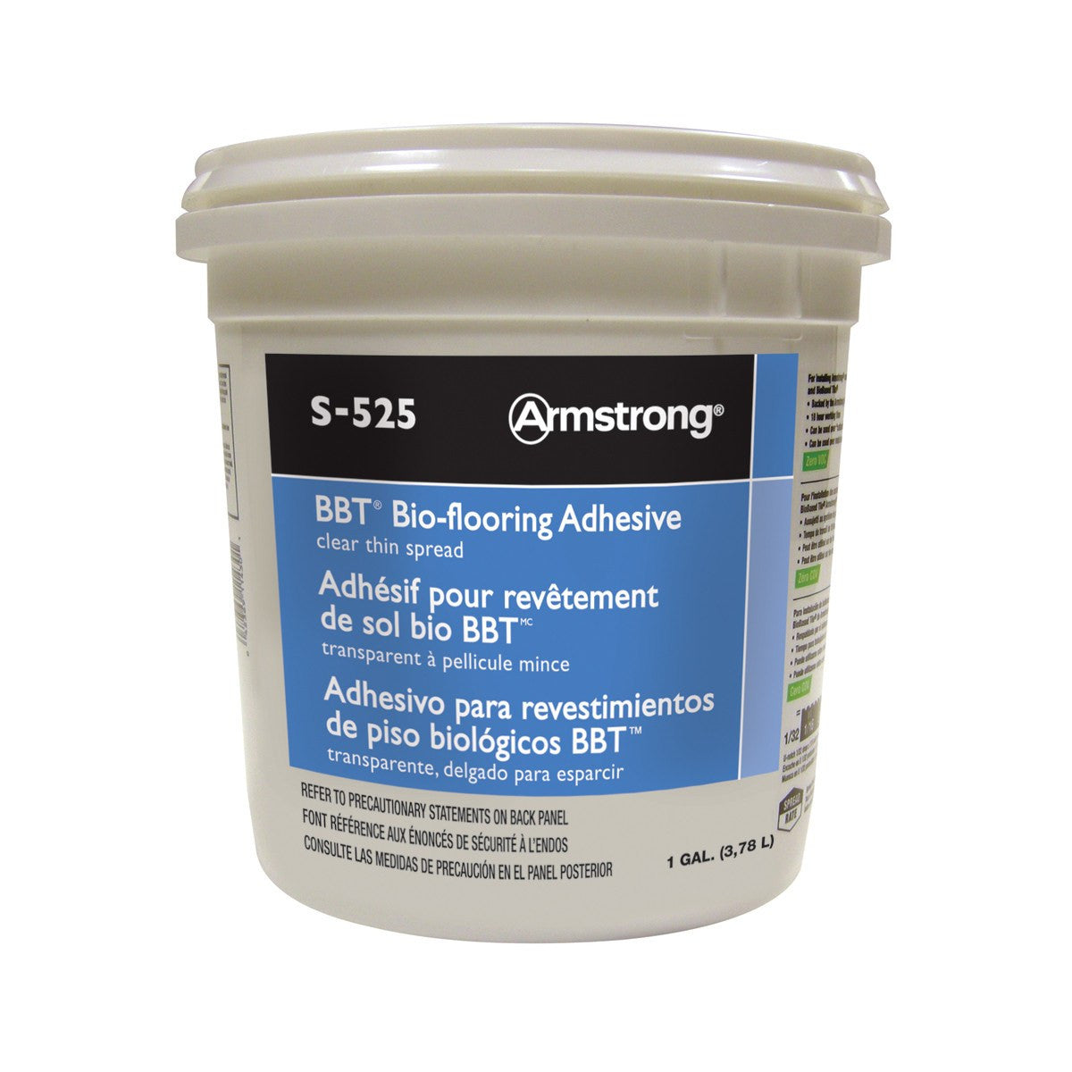 Armstrong BioBased Tile Adhesive: S-525 4 Gallon (275-325 Sq Ft/Gal) (Warehouse #2, #9, #12)