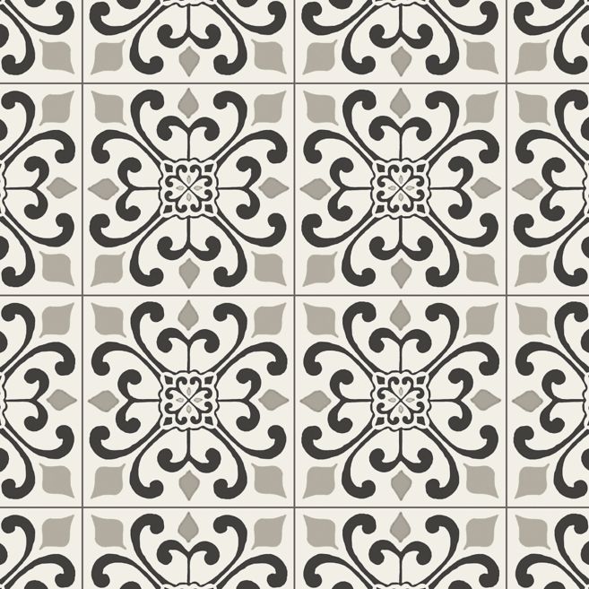 Armstrong Amador Medallion Heirloom Gray G7445 Progressions Vinyl Sheet Floors 12'