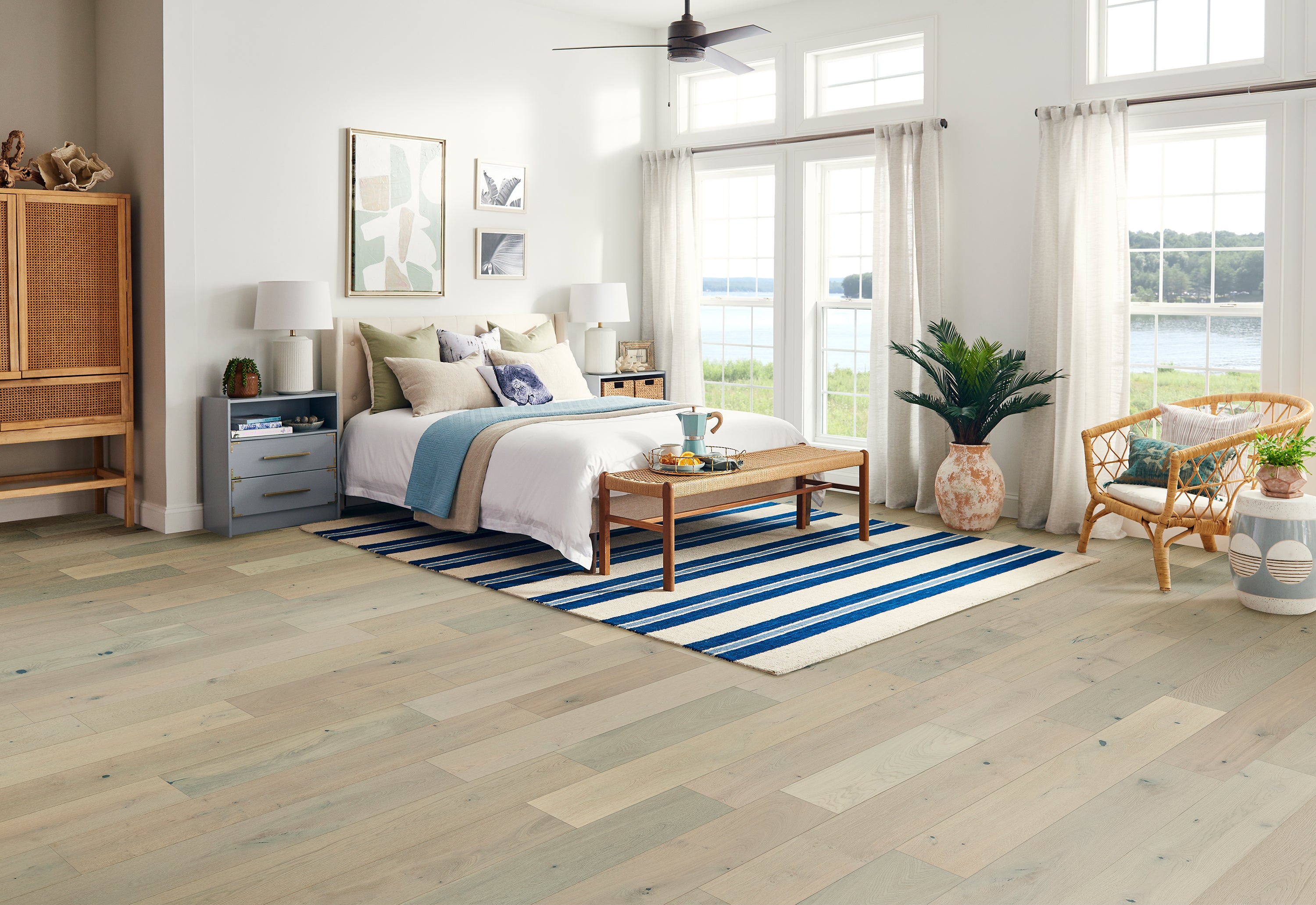 Bruce Engineered Hardwood Flooring White Oak Brushed Impressions Quietly Curated 7 1/2" BRBH75EK14W