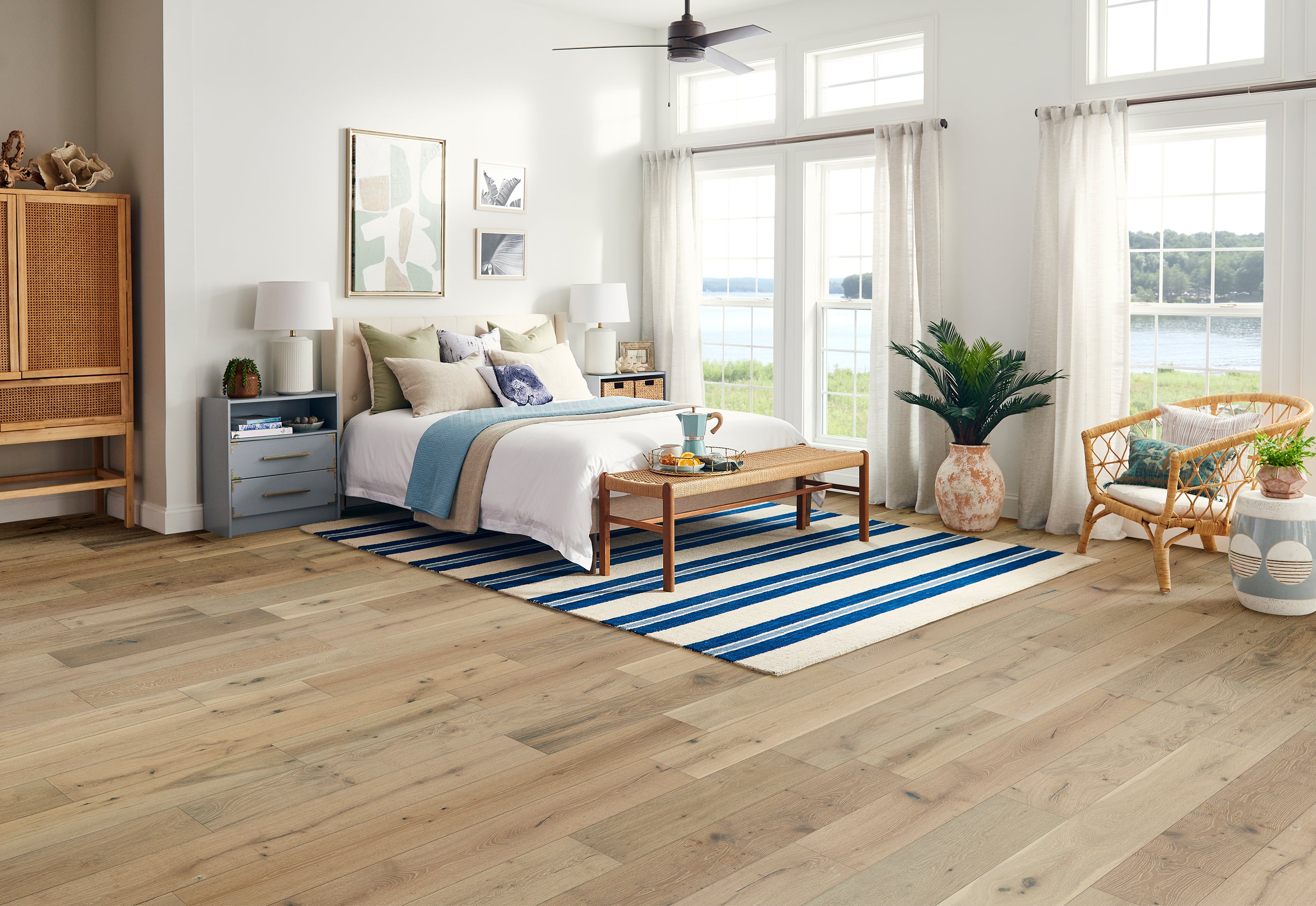 Bruce Engineered Hardwood Flooring White Oak Brushed Impressions Lighthouse Summer 7 1/2" BRBH75EK34W